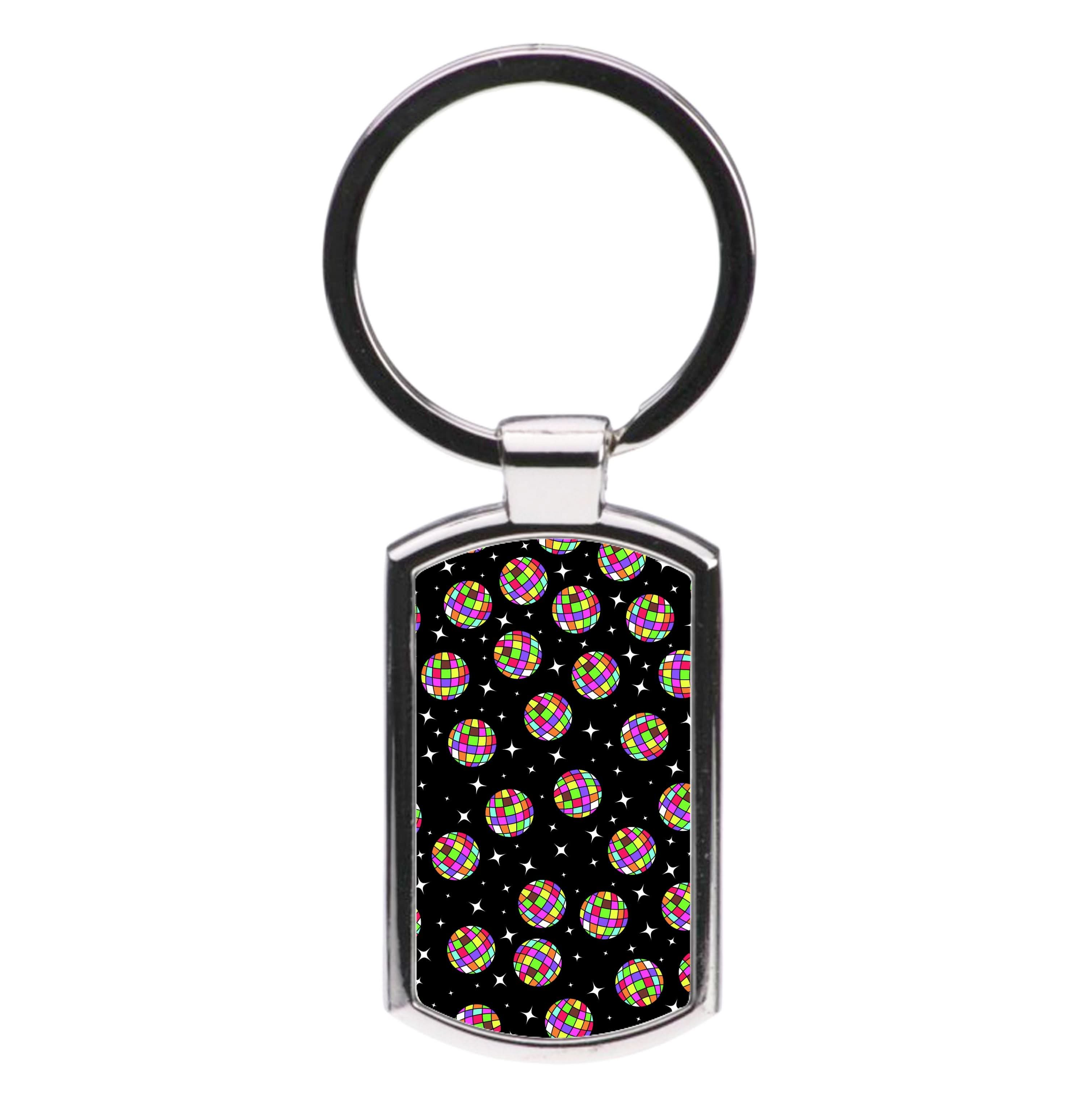 Rainbow Discoballs Luxury Keyring