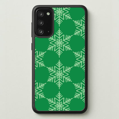 Green Giant Snowflakes Christmas Pattern Galaxy Note 20 Case