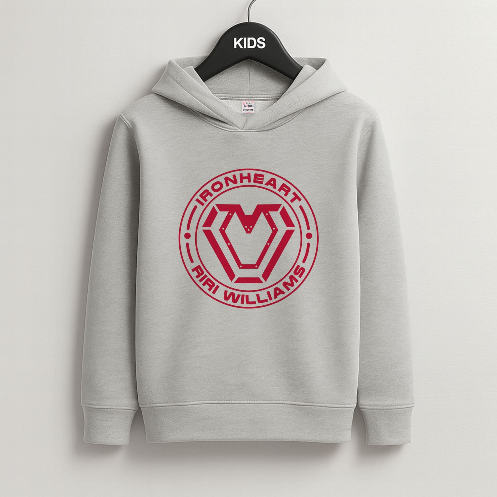 Metal Heart Riri Grey Kids Hoodie