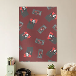 VHS & Ghostface Pattern Poster