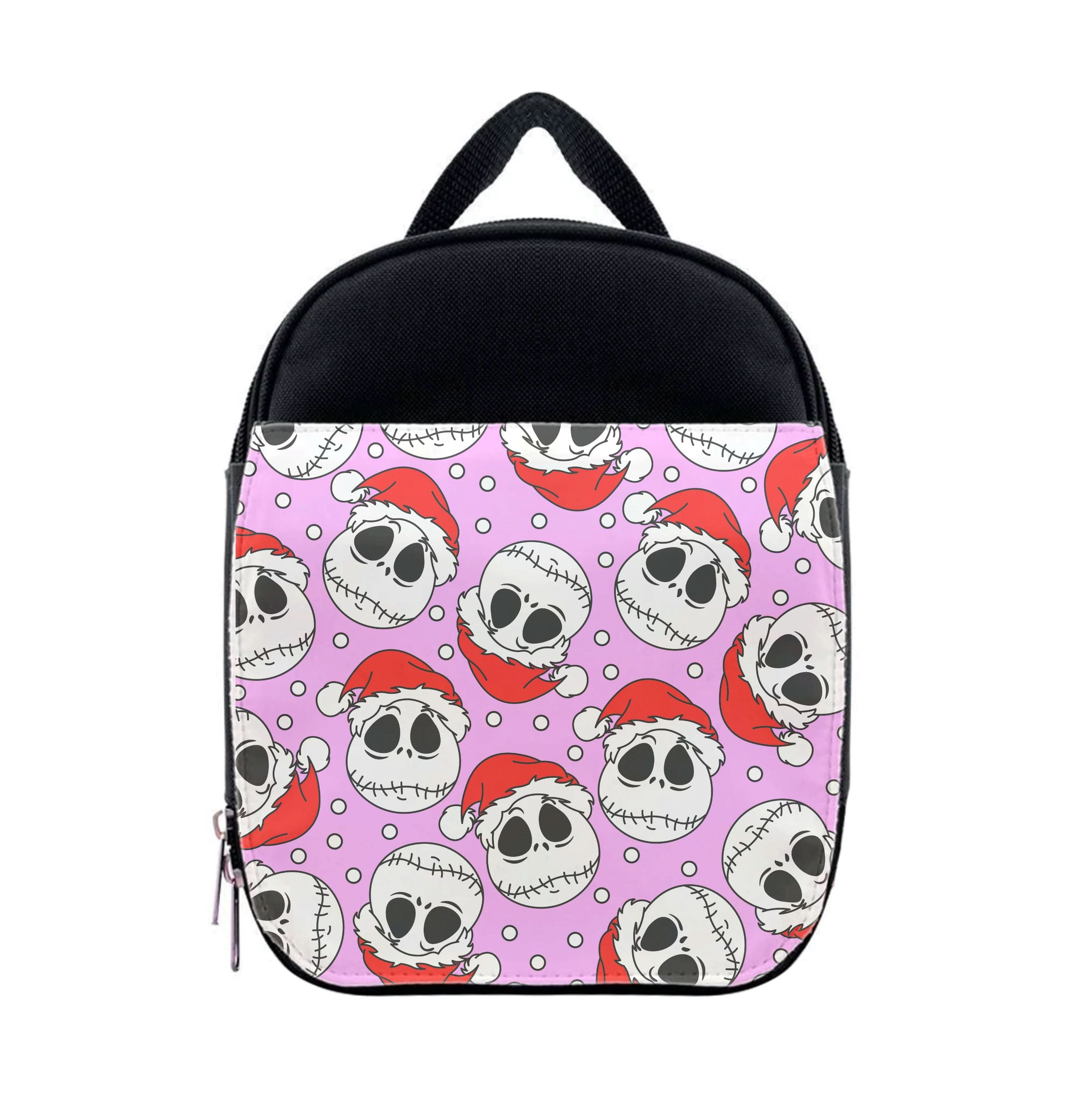 Pink Christmas Skull Pattern Lunchbox