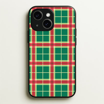 Red And Green Tartan II Christmas Pattern iPhone 15 Plus Case