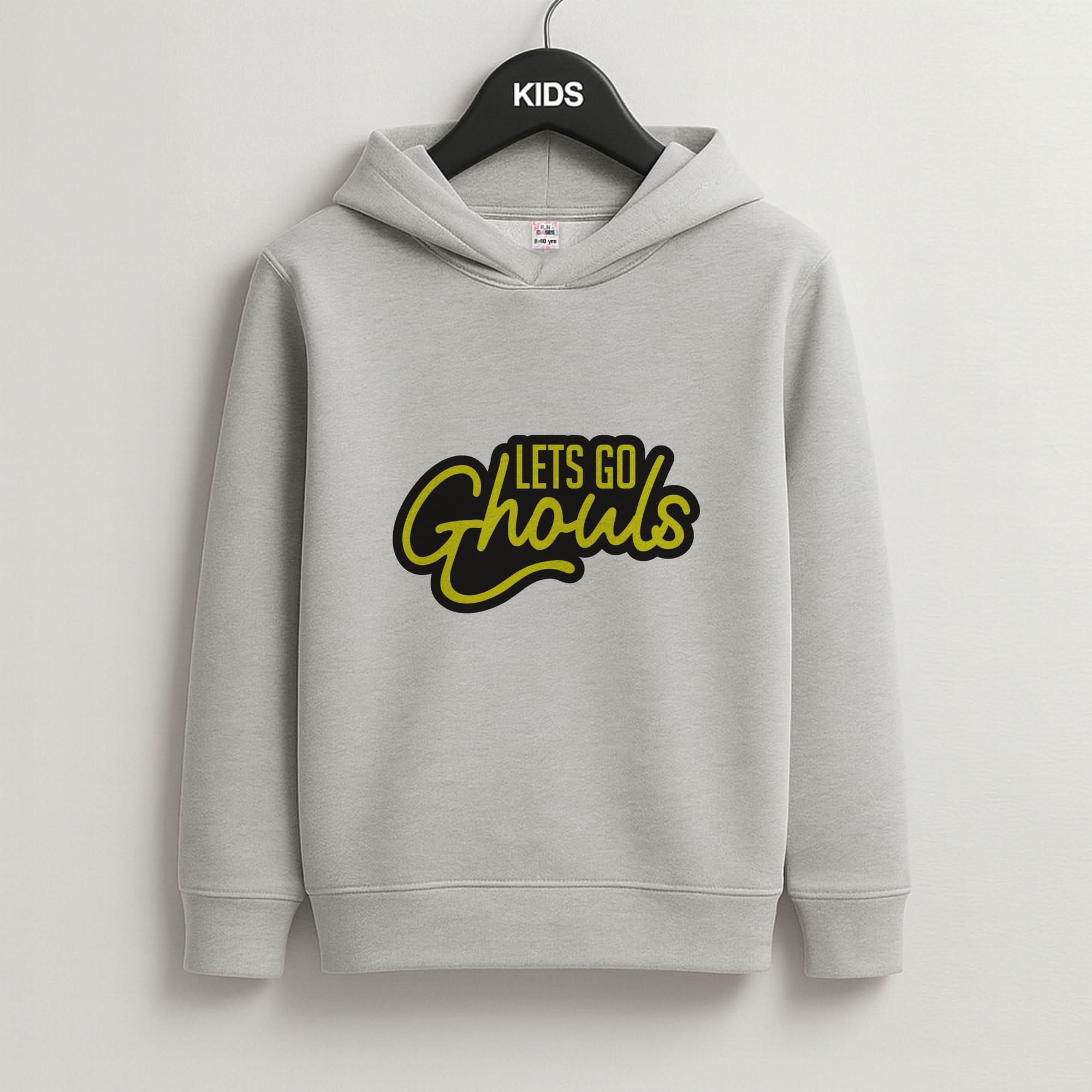 Let's Go Ghouls Grey Kids Hoodie