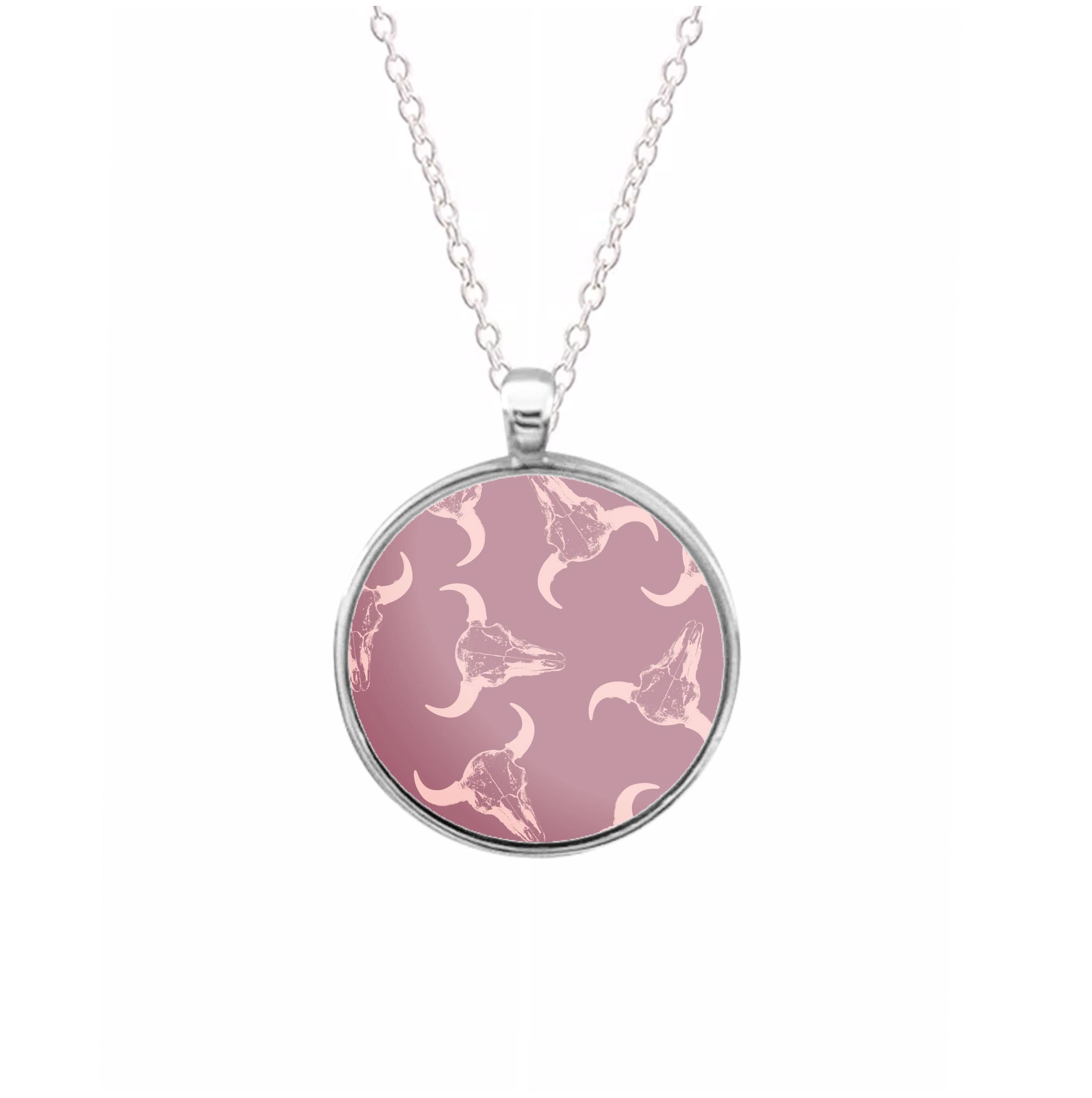 Pastel Skulls Pattern Necklace