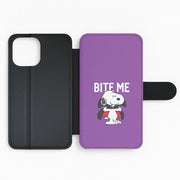 Bite Me Cartoon Beagle Flip / Wallet Phone Case 2
