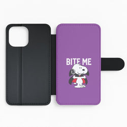 Bite Me Cartoon Beagle Flip Phone Case