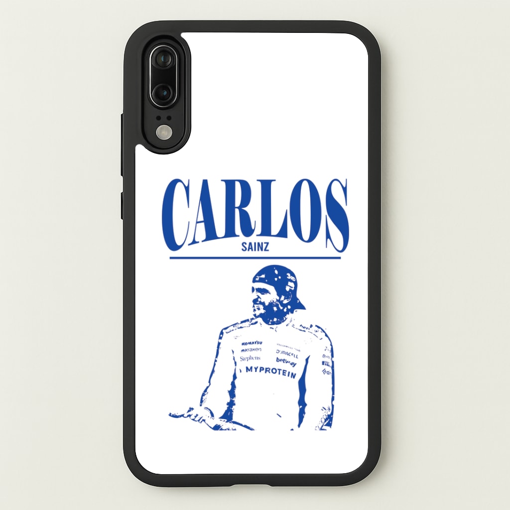 Carlos White And Blue Huawei P20 Case