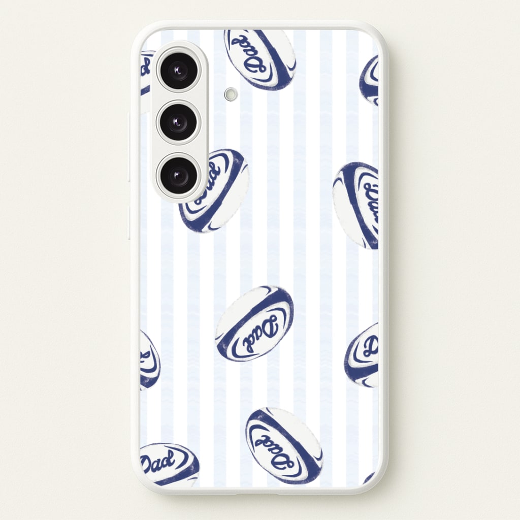 Dad Rugby Ball Pattern Galaxy S24FE Case