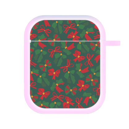 Green And Red Pattern AirPods Case