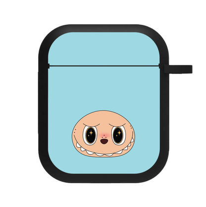 Cute Blue Monster Face AirPods Case
