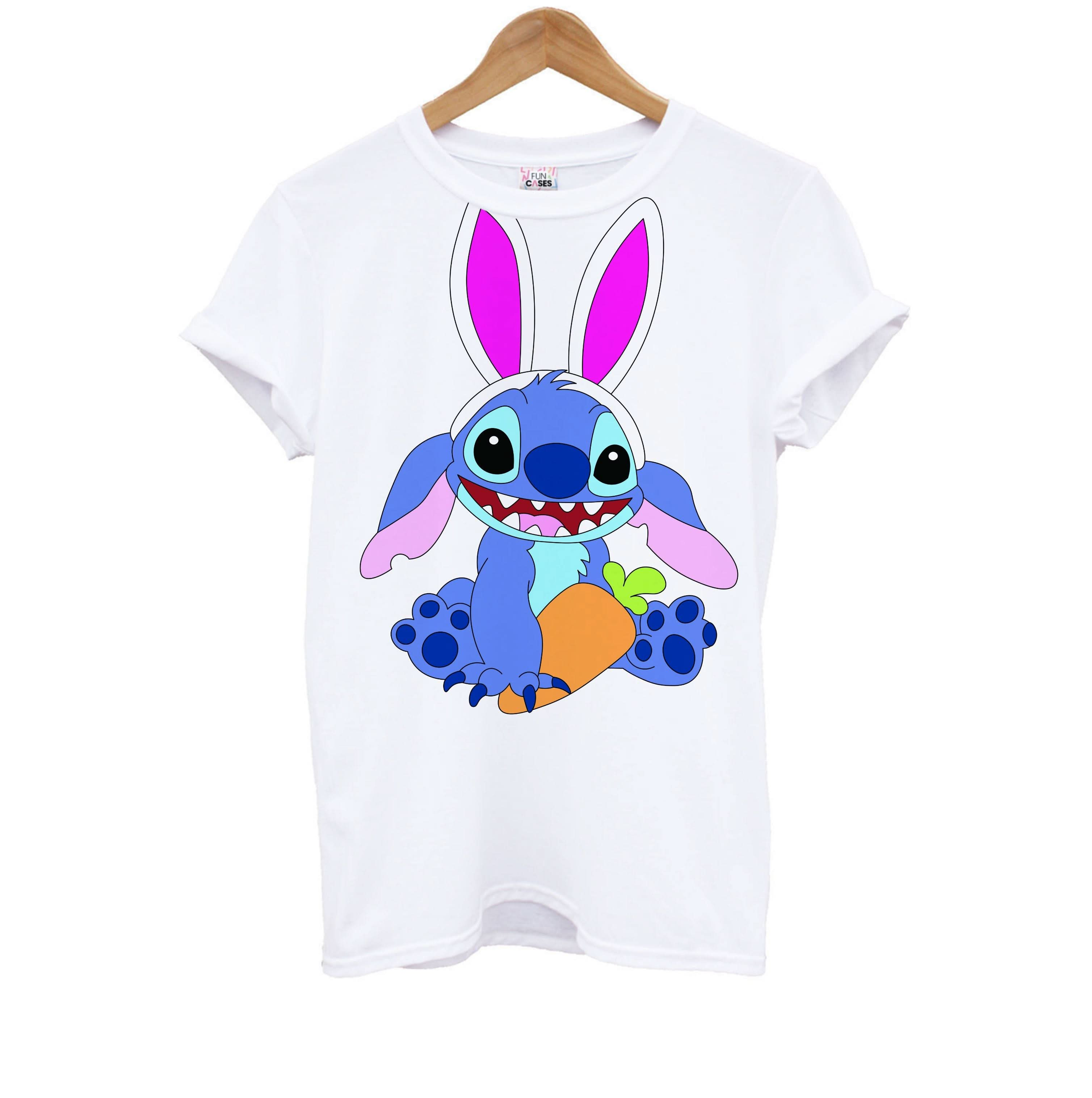 Easter Bunny Blue Alien Kids T-Shirt