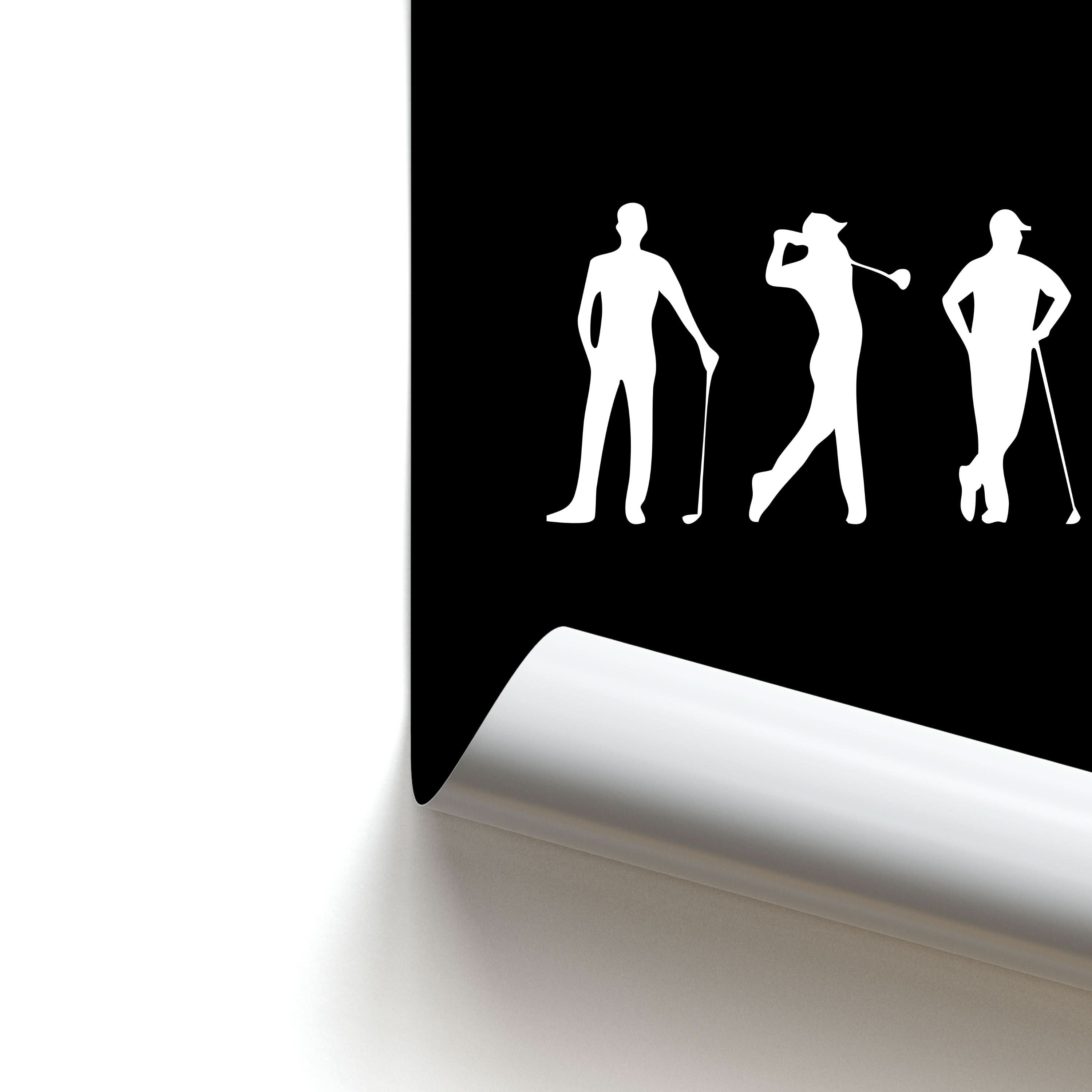 Golf Silhouettes Poster