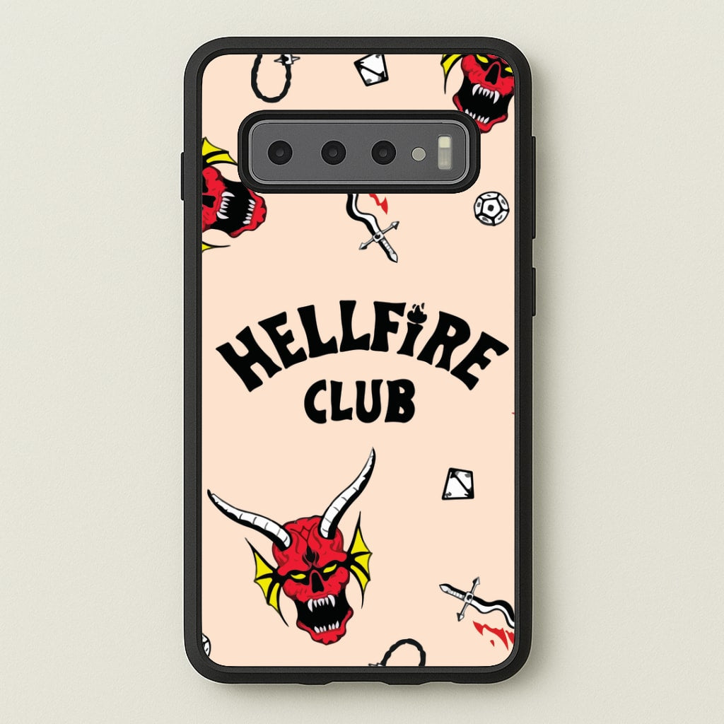 Hellfire Club Icons Collage Peach Galaxy S10 Plus Case