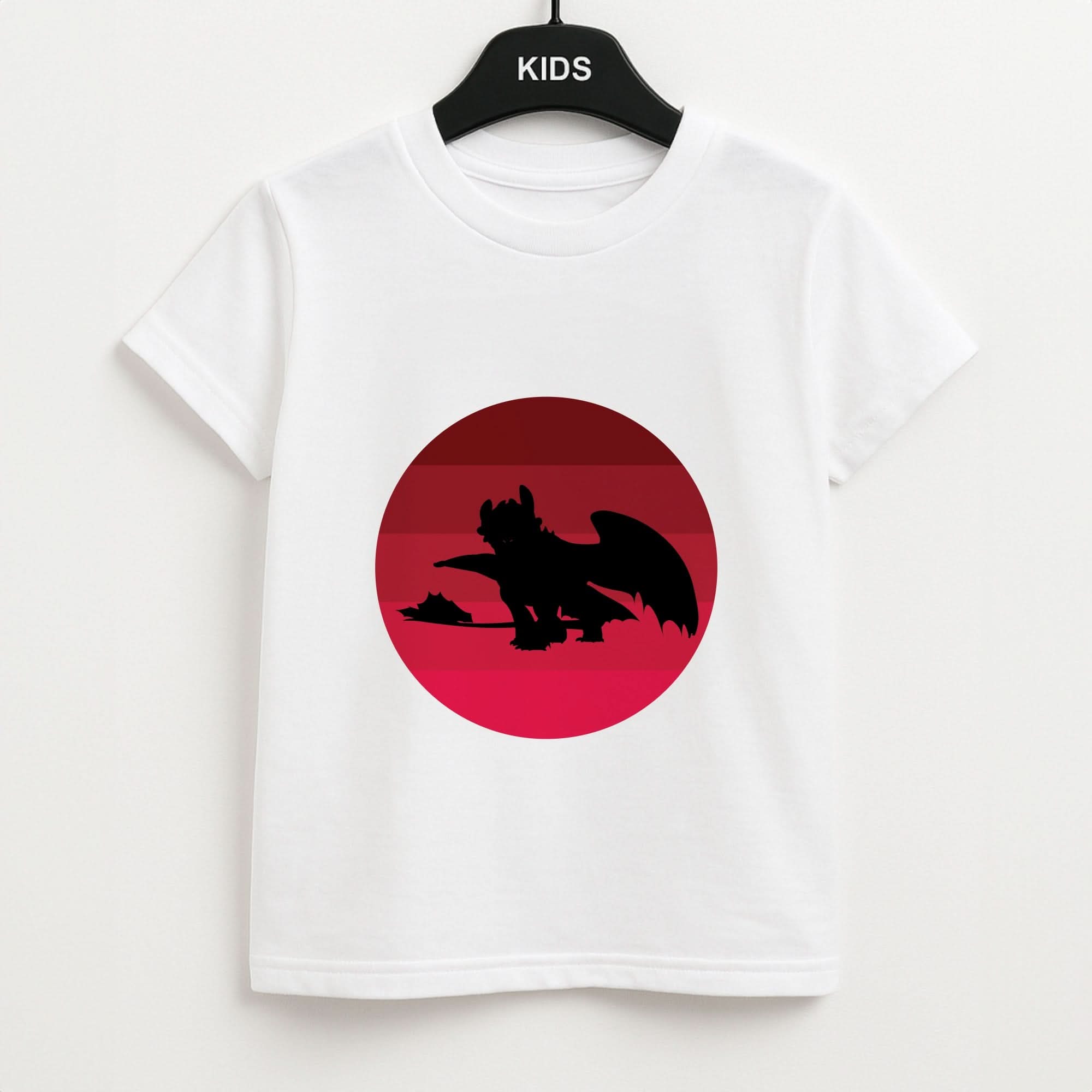 Red Sunset Dragon Kids T-Shirt