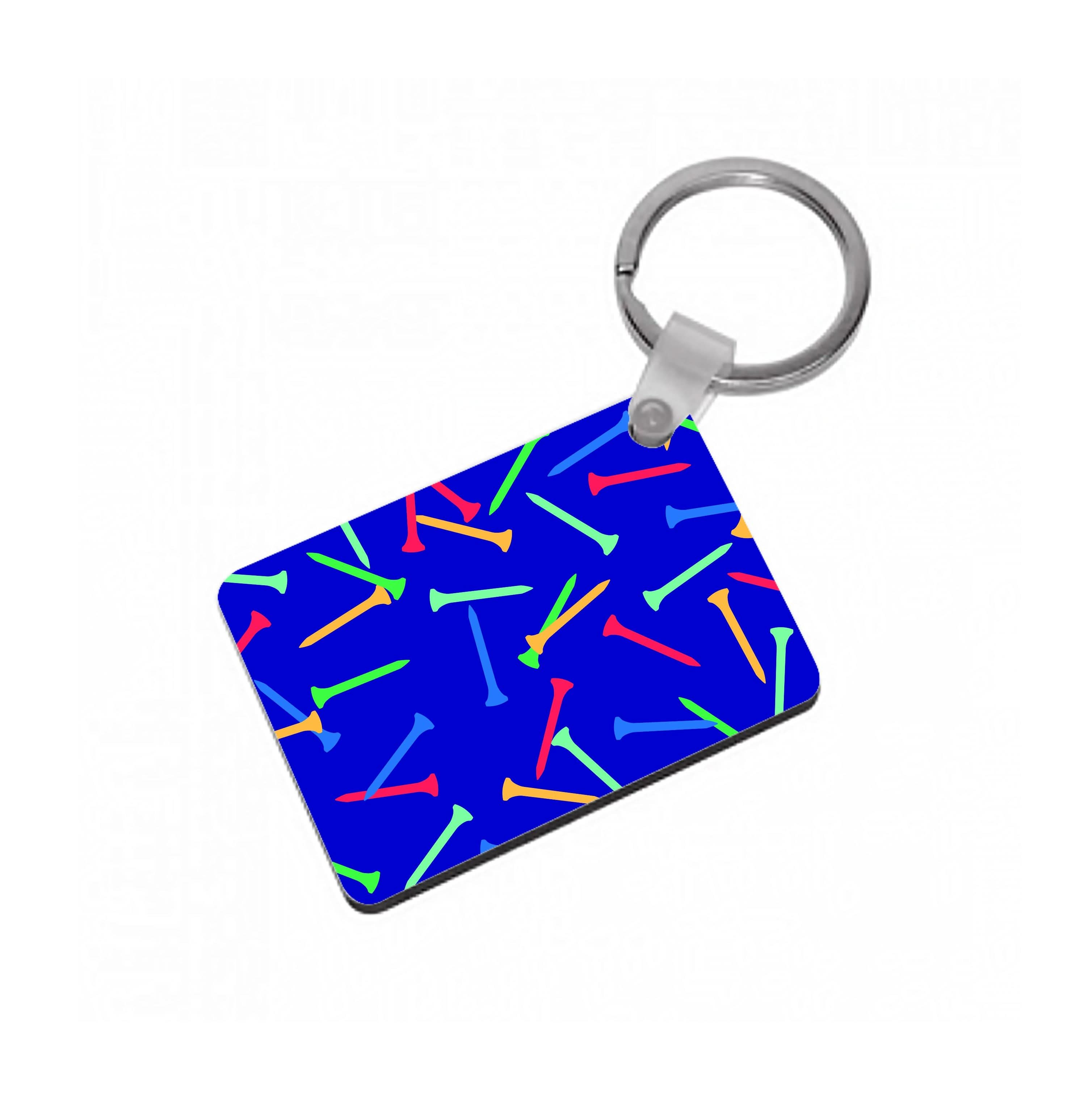 Golf Tees Pattern Keyring