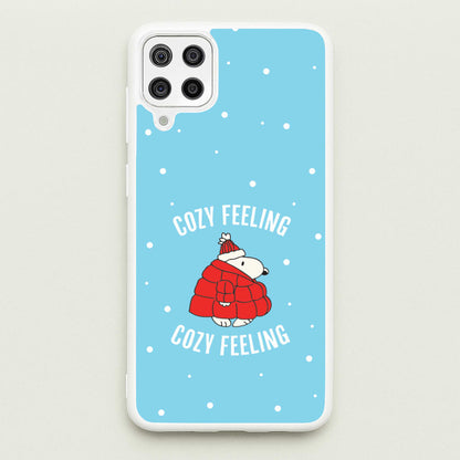 Cozy Feeling Cartoon Beagle Puffer Jacket Galaxy A12 Case
