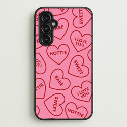 Quote Love Hearts Pattern Galaxy A14 Case