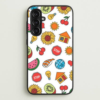 Harry Stickers Pattern Galaxy A16 Case