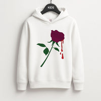 Dark Pink Rose Kids Hoodie