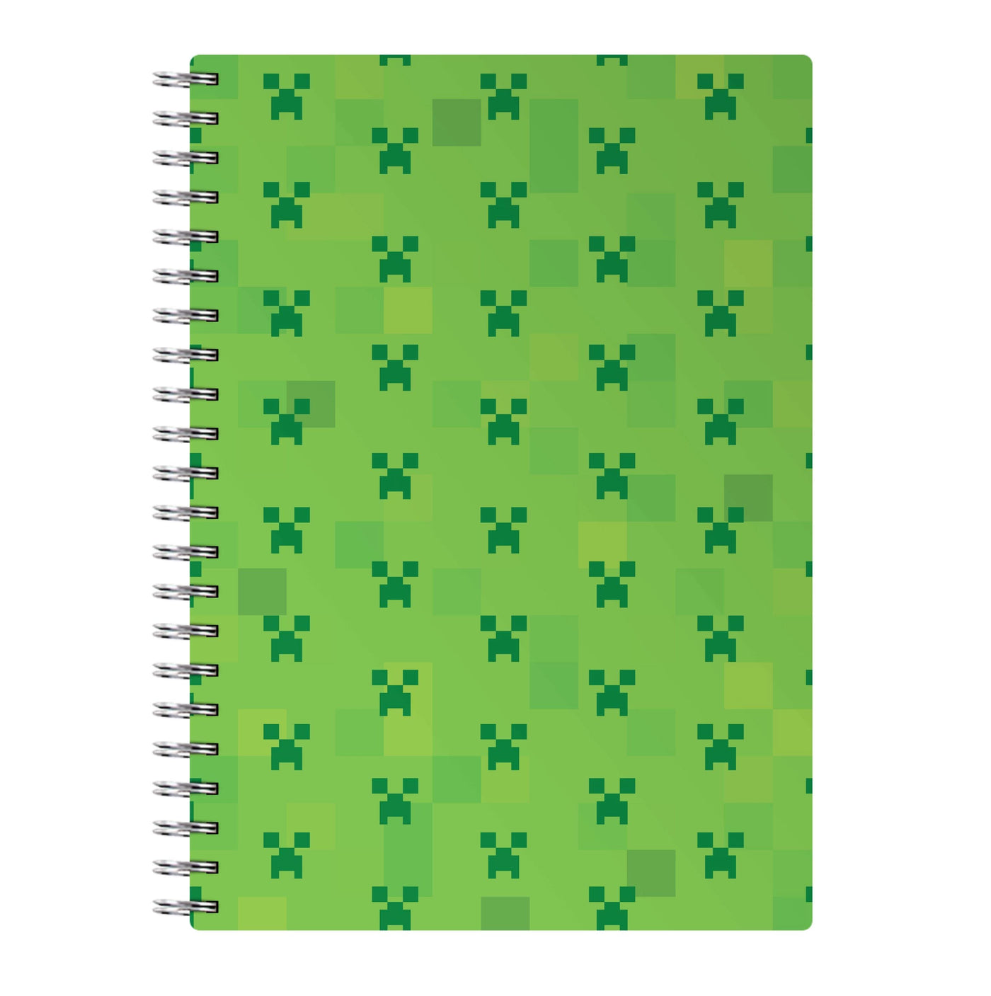 Creeper Pattern Green Notebook