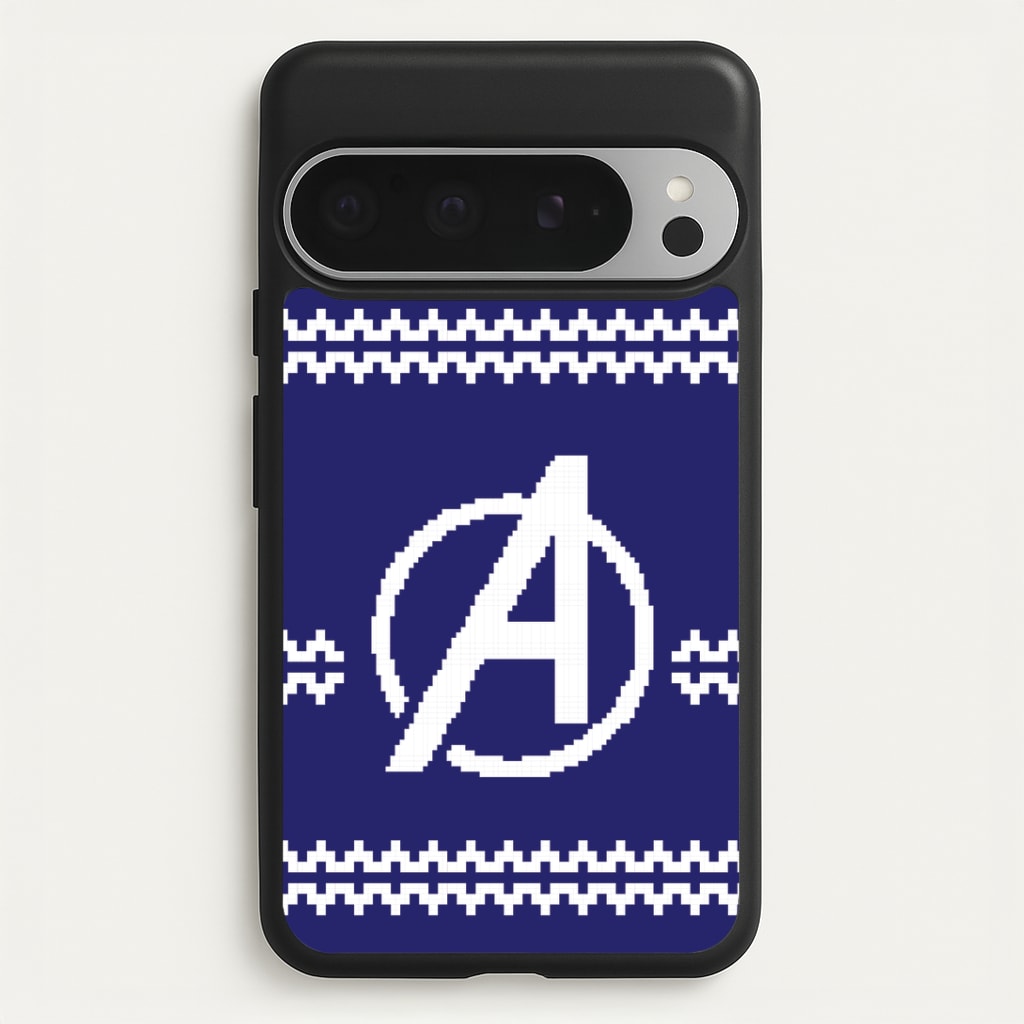 Superhero Team Blue Christmas Jumper  Google Pixel 9 Pro XL Case