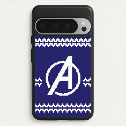 Superhero Team Blue Christmas Jumper  Google Pixel 9 Pro XL Case
