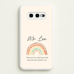 Biege Personalised Teacher Rainbow  Galaxy S10e Case
