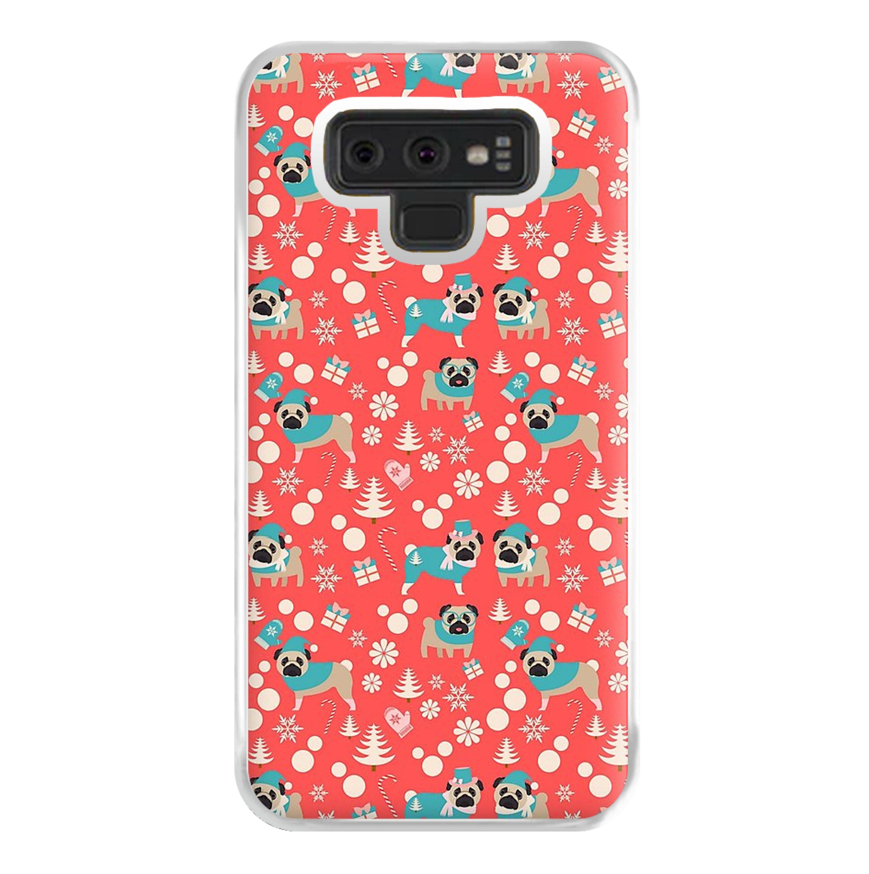 Christmas Pug Pattern Phone Case