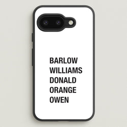 Take Band Members Names Google Pixel 9a Case
