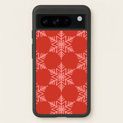 Red Giant Snowflakes Christmas Pattern Google Pixel 8 Pro Case