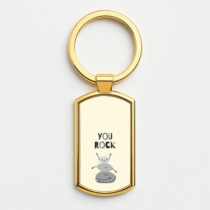 You Rock Gold Keyring