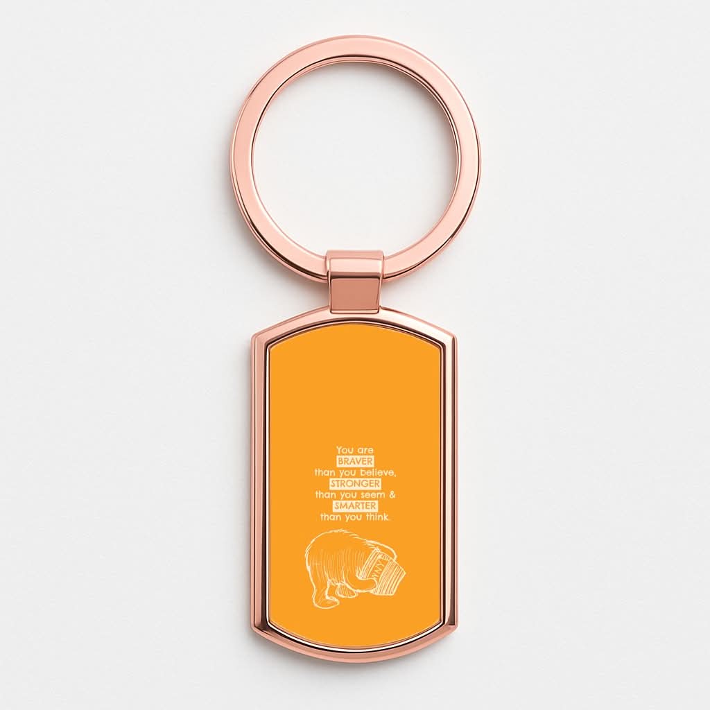 You Are Braver Rose Gold Keyring
