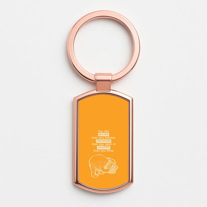 You Are Braver Rose Gold Keyring