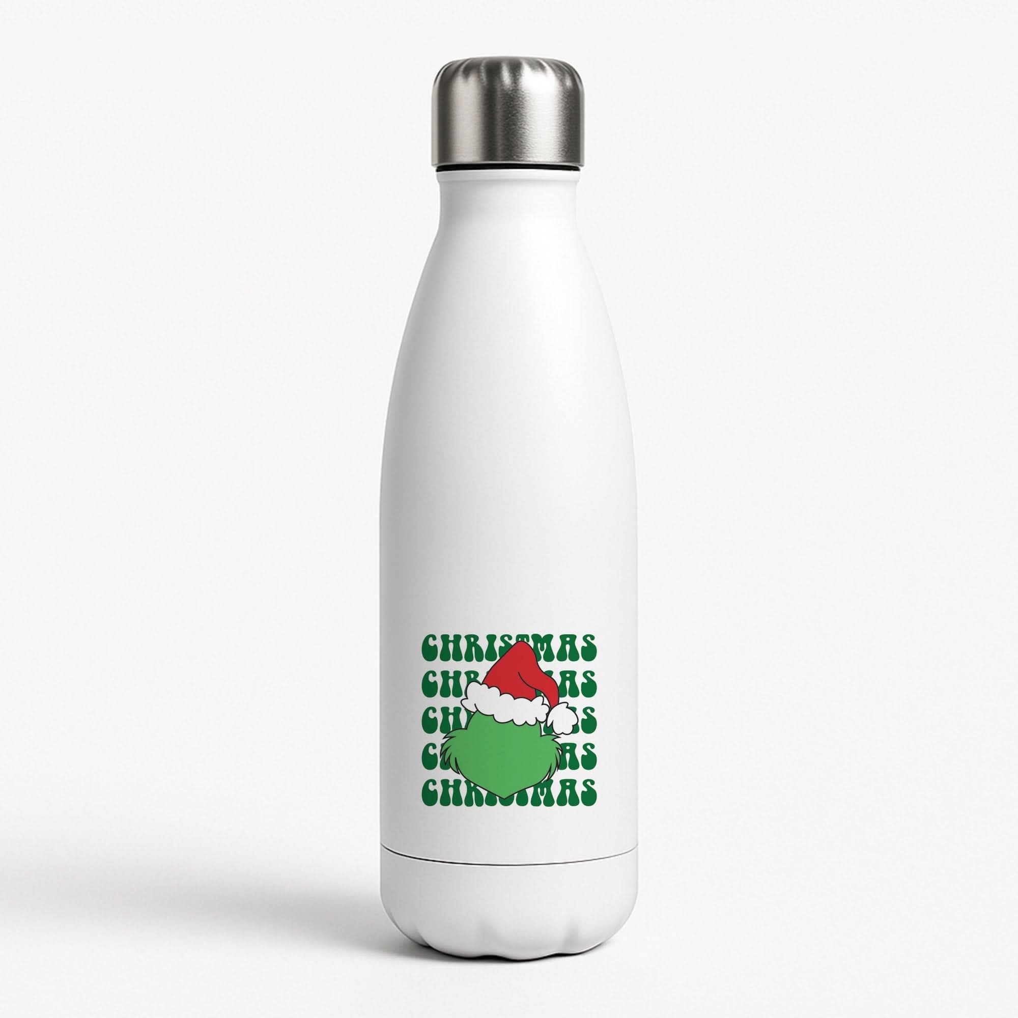 Green Creature Christmas Water Bottle