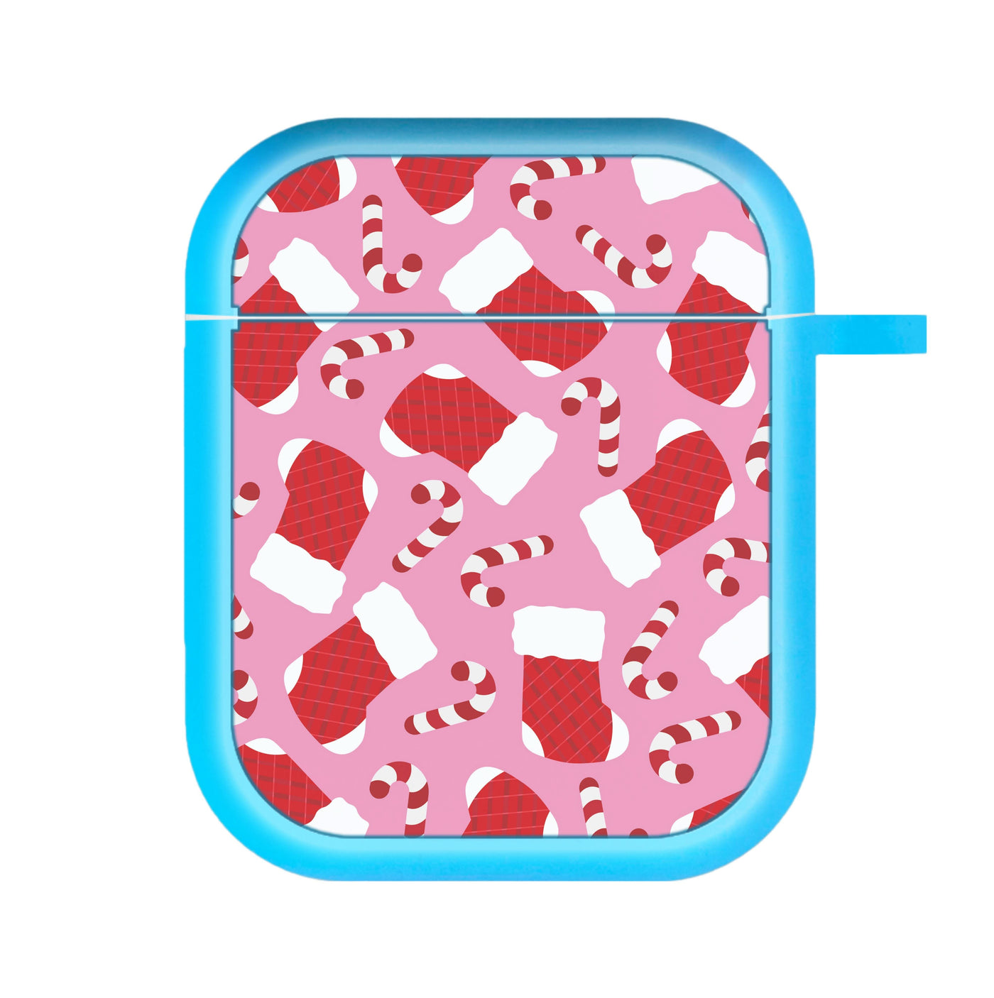 Pink Stocking Pattern AirPods Case