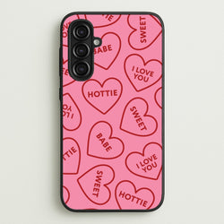 Quote Love Hearts Pattern Galaxy A16 Case