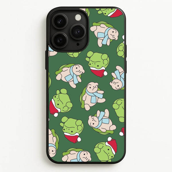 Grumpy Christmas Plushies Pattern iPhone 11 Pro Case