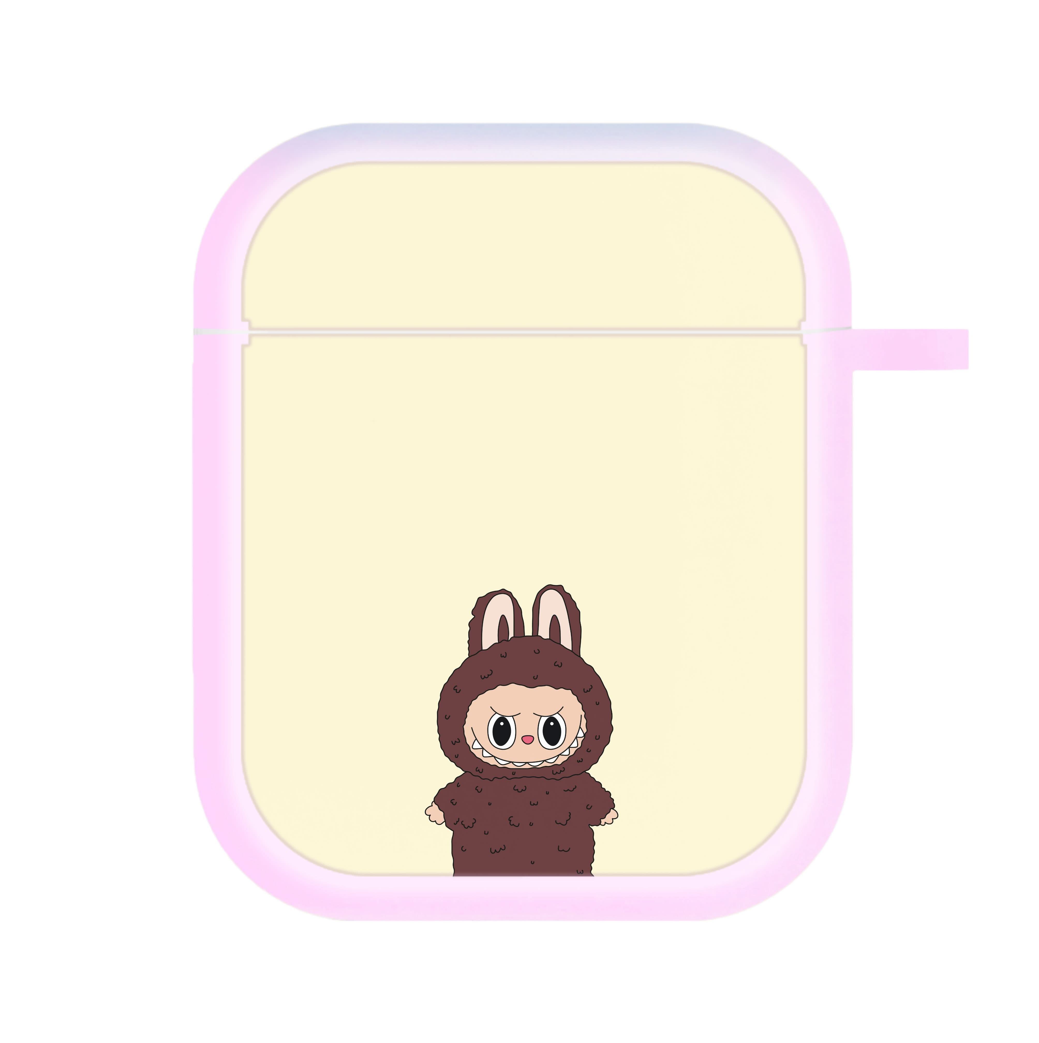 Cute Brown Monster AirPods Case