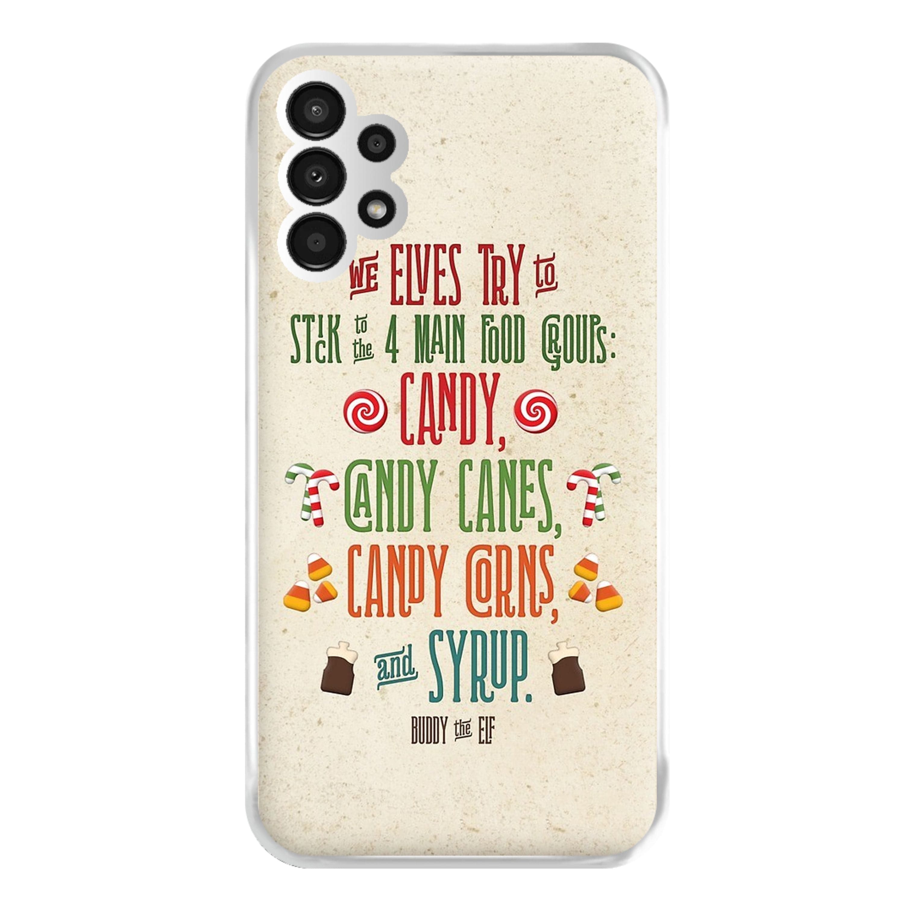 The Four Main Food Groups - Elf Phone Case