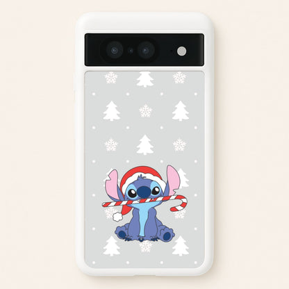 Cute Blue Alien Candycane Google Pixel 8 Case