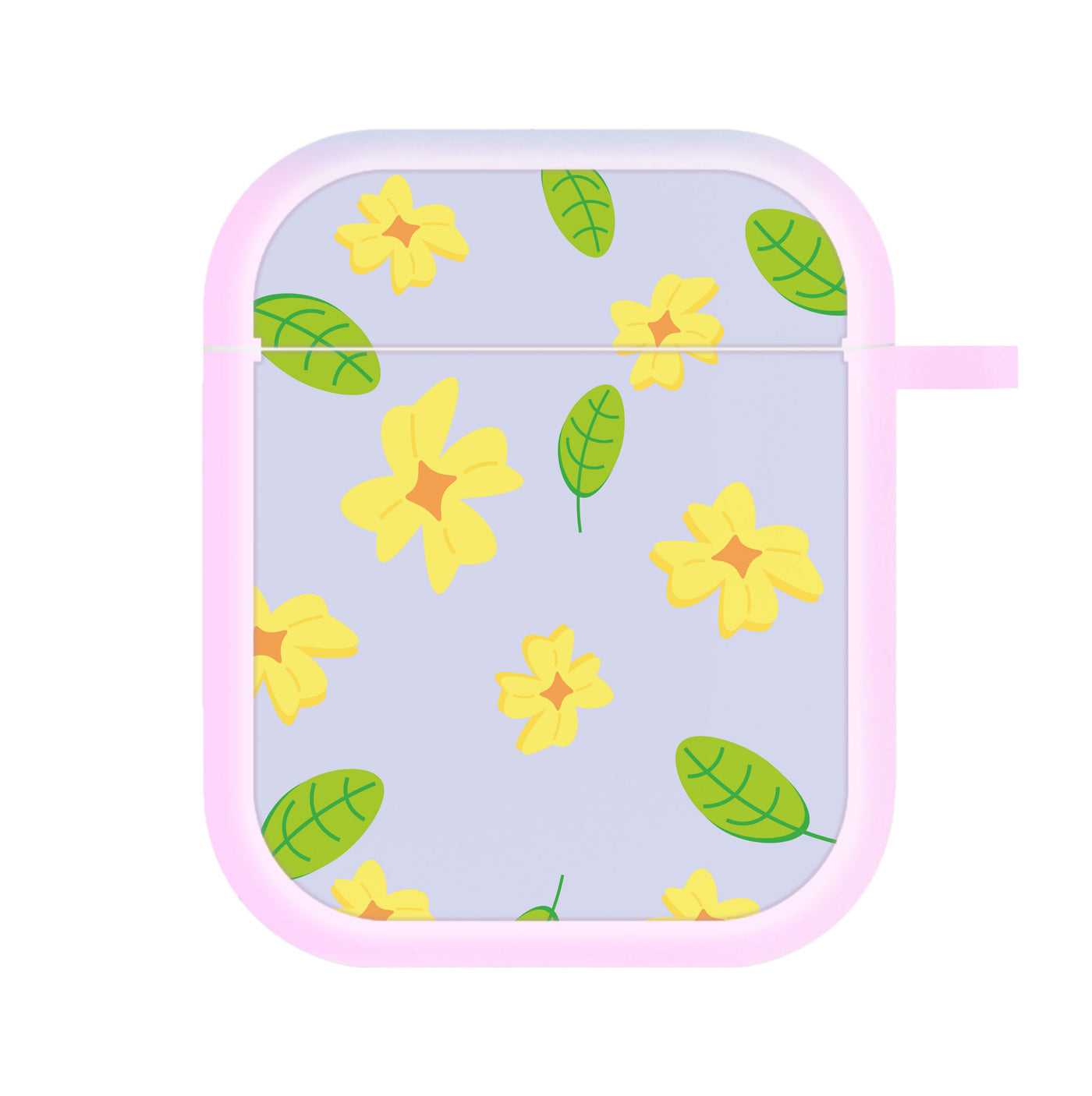 Yellow And Green Pattern - Floral AirPods Case