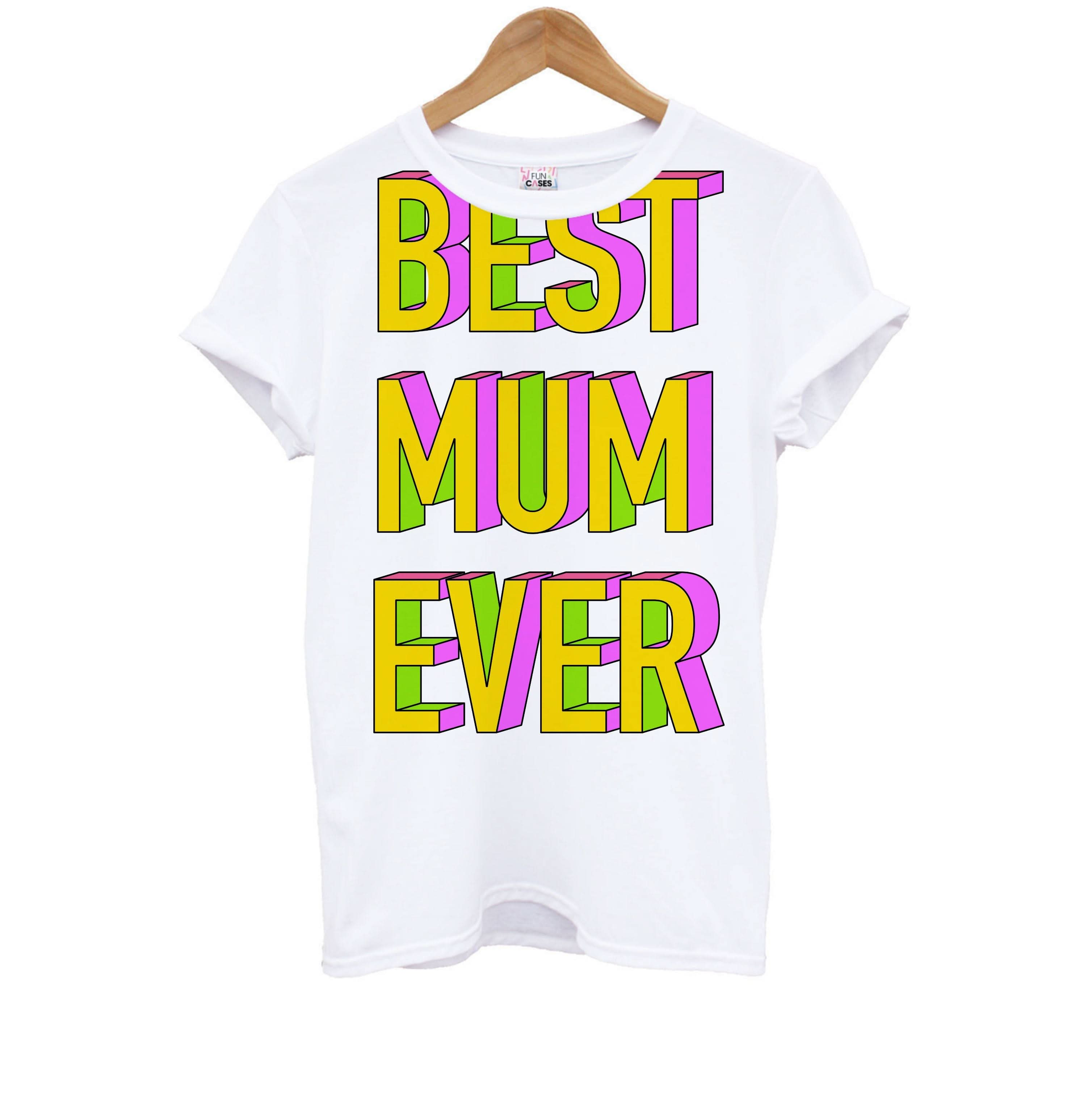 Geometric Best Mum Ever Kids T-Shirt