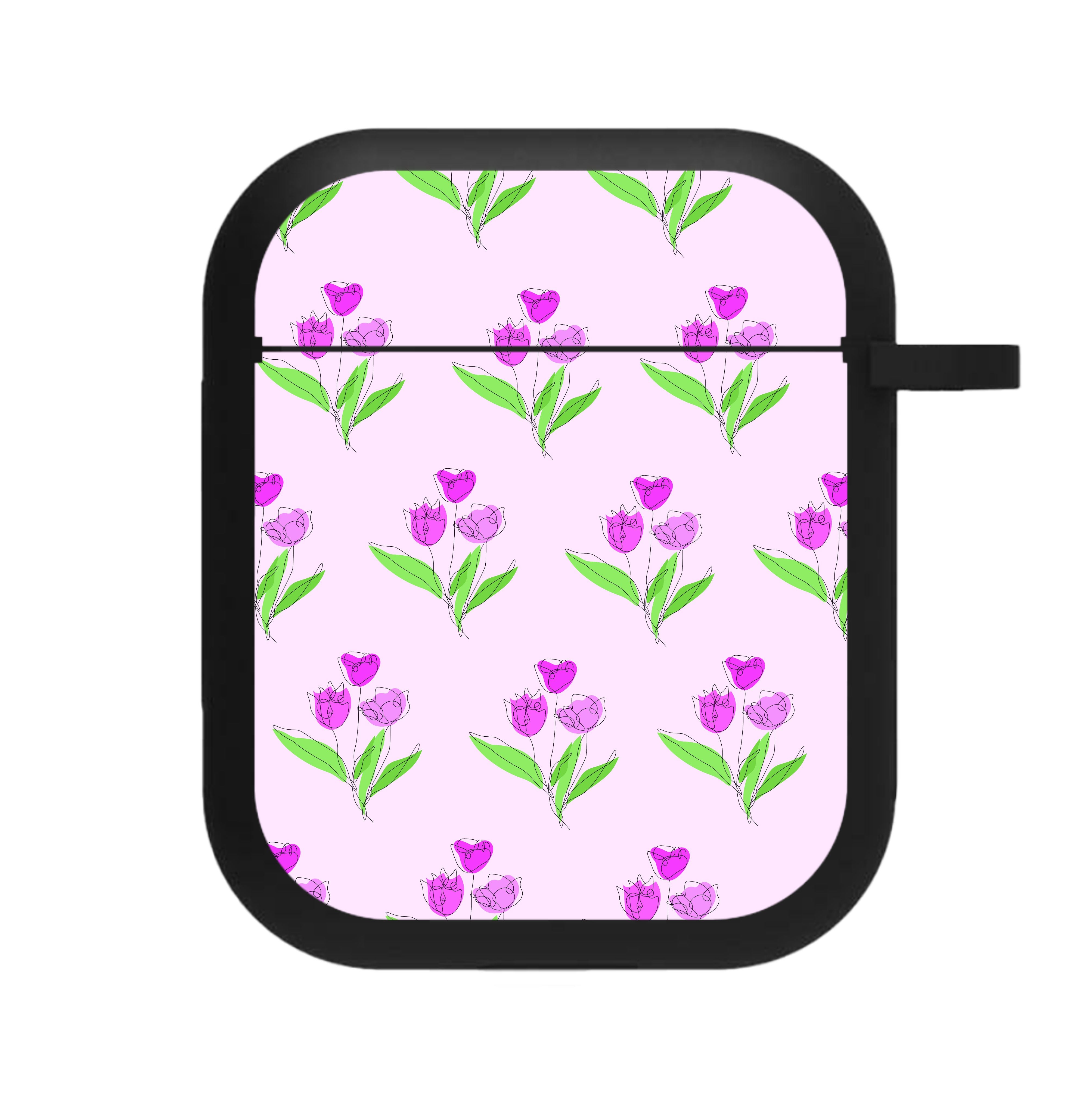 Pink Pattern - Floral AirPods Case