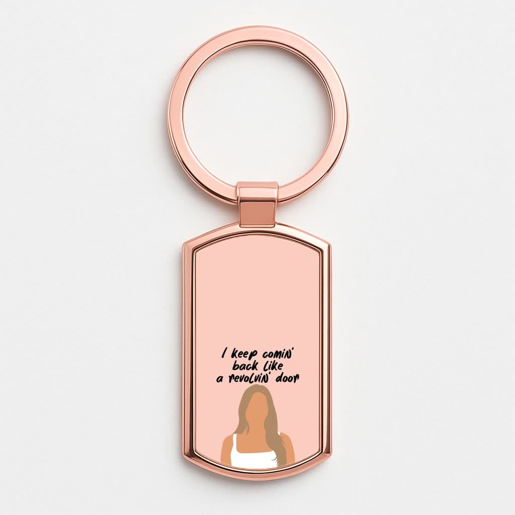 Revolving Door Rose Gold Keyring