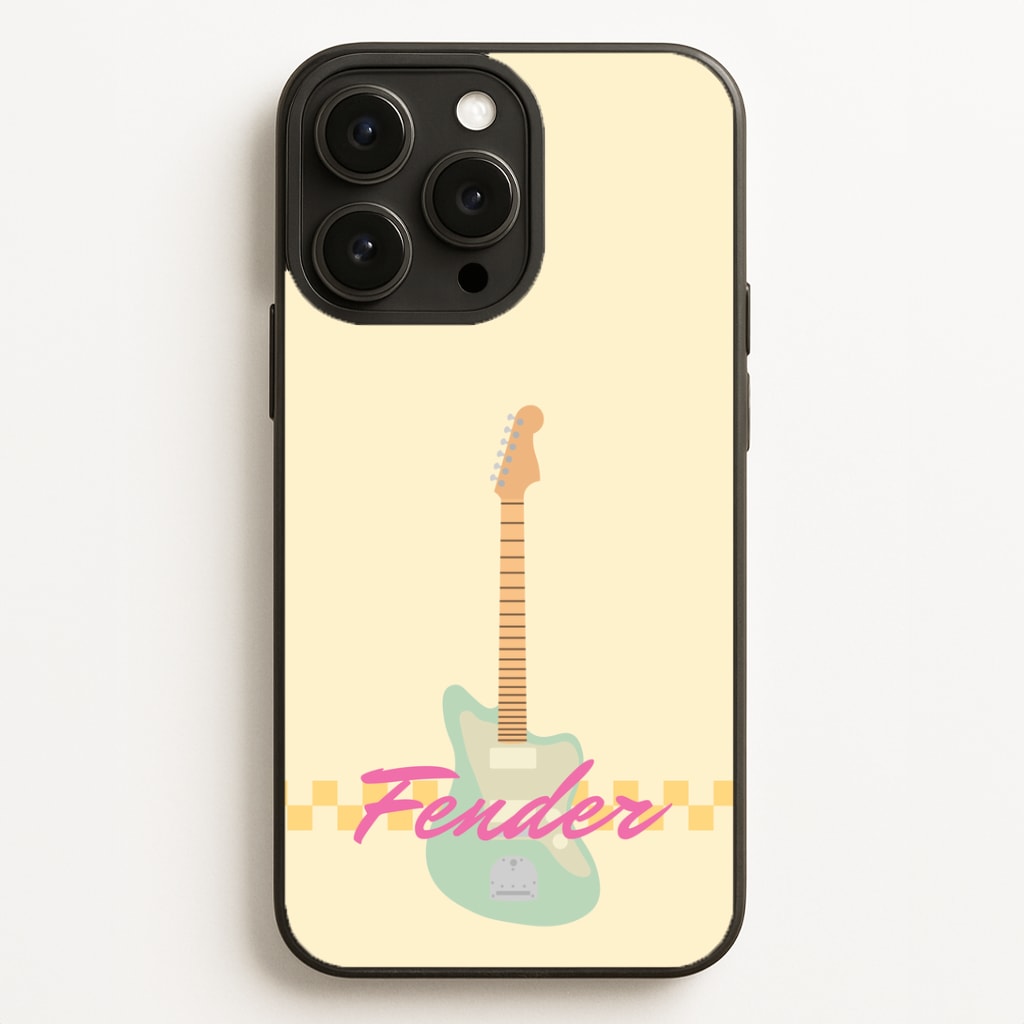 Blue Guitar Fender Phone Case for iPhone, Samsung Galaxy and Google Pixel