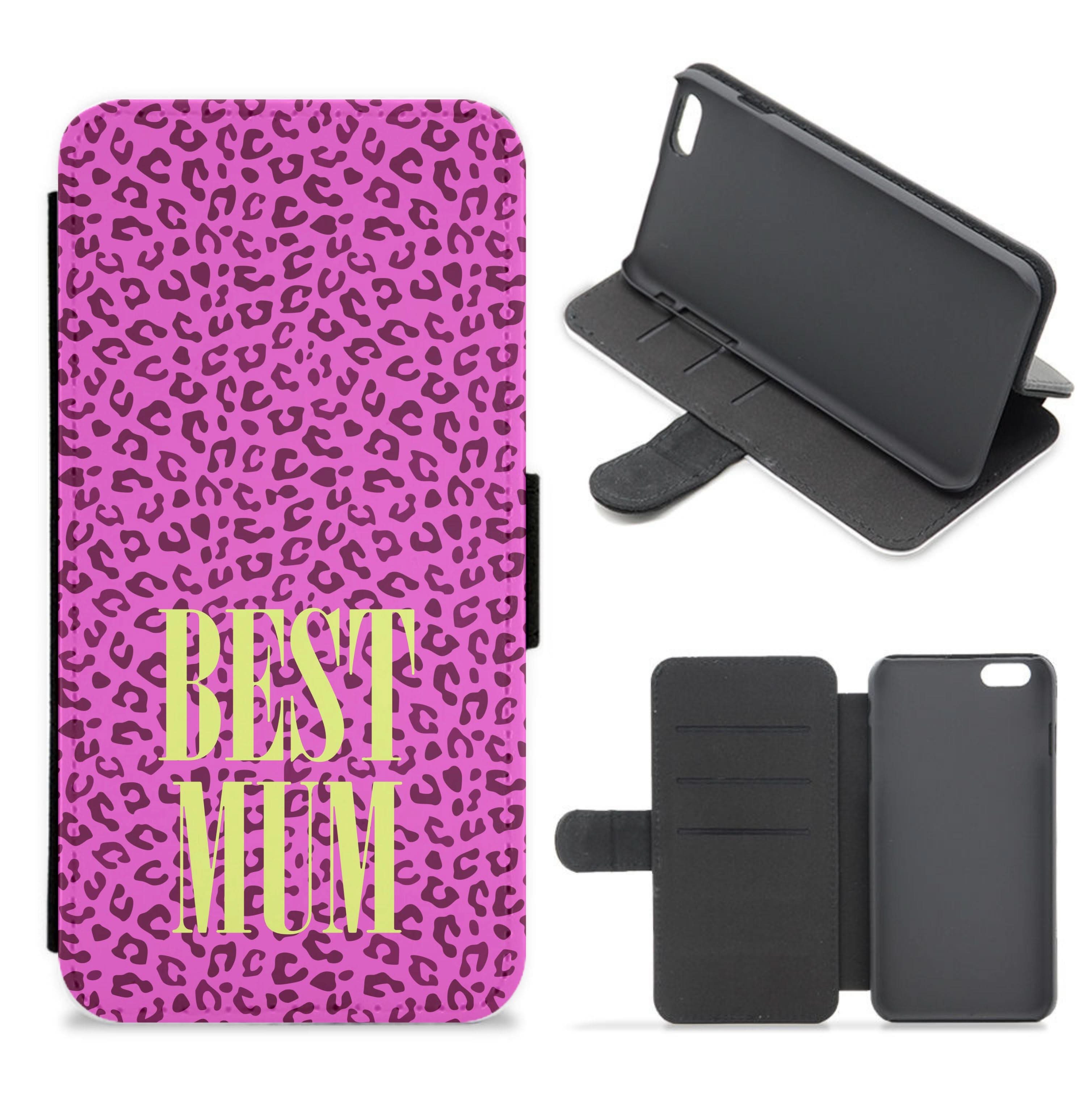 Best Mum Leopard Print Flip / Wallet Phone Case