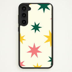 Colourful Christmas Stars Pattern Galaxy S23 Case
