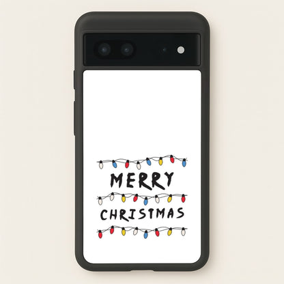 Merry Christmas String Lights Google Pixel 7 Case