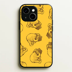 Winnie Honey Pot Pattern iPhone 15 Plus Case