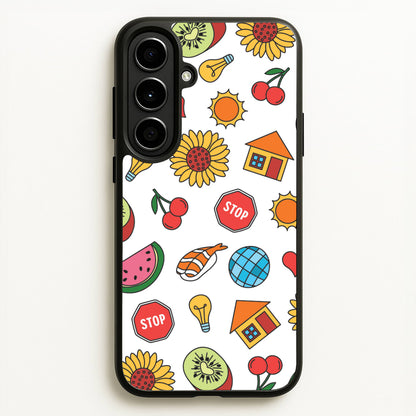 Harry Stickers Pattern Galaxy A56 Case